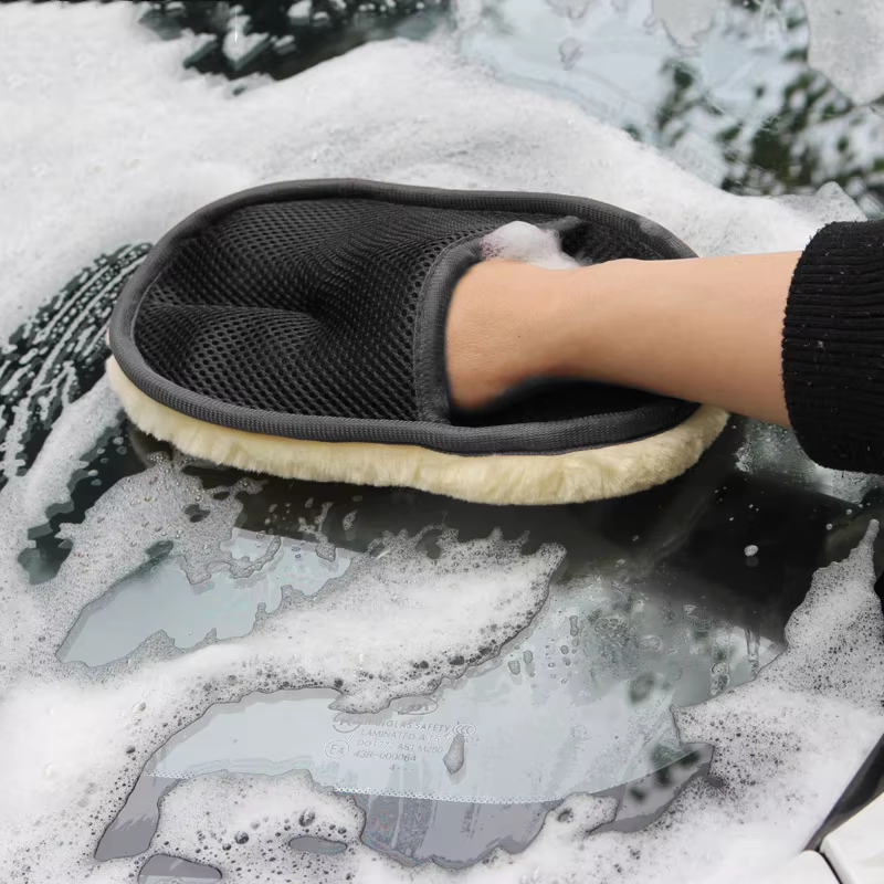 Microfiber Wool Soft Auto Car Washing Glove 