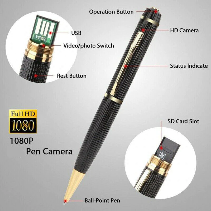 1080P HD Hidden Camera Pocket Pen