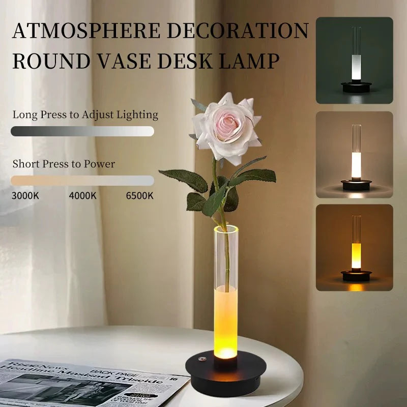 Minimalist Glass Vase Lamp